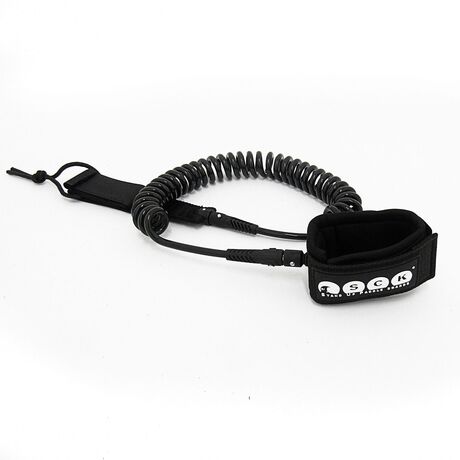SUP leash σπιράλ 10ft Μαύρο