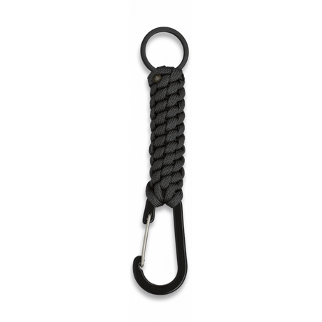 ΜΠΡΕΛΟΚ Albainox Snap hook with paracord and ring. Black, 33947-NE