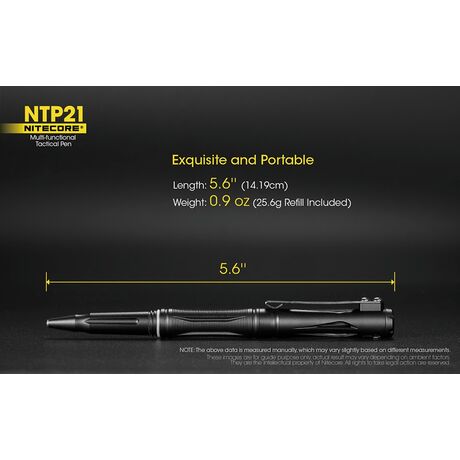 Tactical Pen NITECORE NTP21, Multifanctional