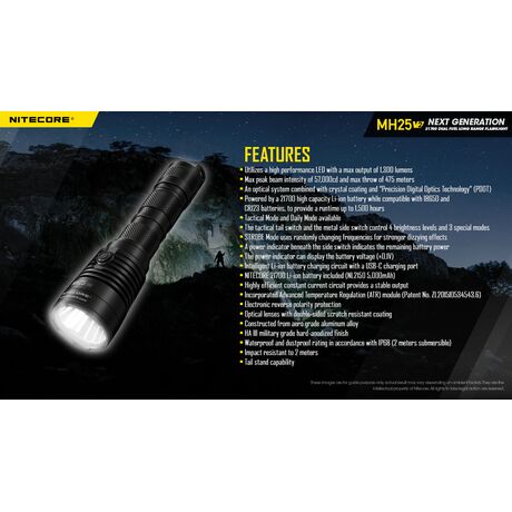 ΦΑΚΟΣ LED NITECORE MULTI TASK HYBRID MH25V2, 1300lumens