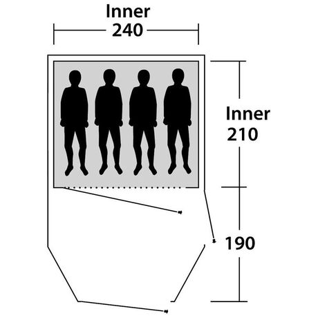 Σκηνή 4 Ατόμων Outwell Earth 4