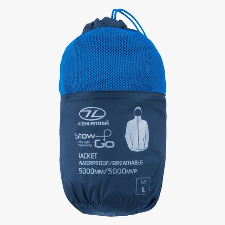 Αδιάβροχο Tζάκετ  Stow  & Go Navy XS Highlander Κωδ. HIG-168 Μπλέ Σκούρο