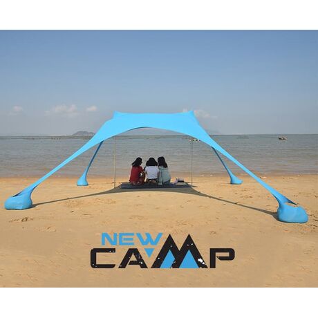 Ελαστική Τέντα Παραλίας 2x2 Lycra Shelter New Camp Aegean Blue