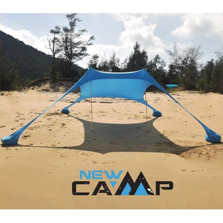 Ελαστική Τέντα Παραλίας 2x2 Lycra Shelter New Camp Aegean Blue