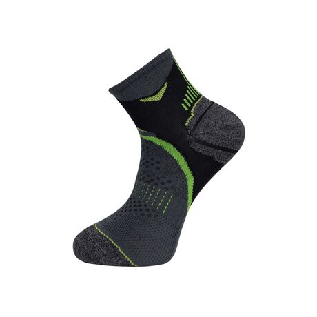 COM.RUNNING SOCKS RUN 2 ΜΑΥΡΟ-ΠΡΑΣΙΝΟ M 39-42