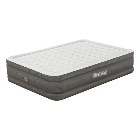 BESTWAY Premium Fortech Queen 203x152x46cm Twin Built-in AC pump, Φουσκωτό Στρώμα Ύπνου Διπλό με Εσωτερική Τρόμπα, 69050