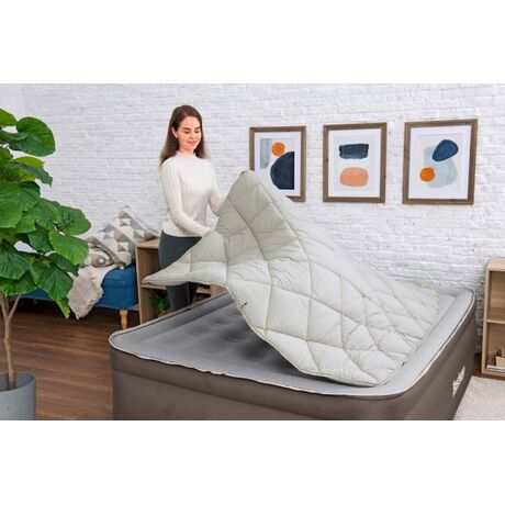 BESTWAY Fortech Duvet Queen 203x152x51 cm Twin Built-in AC pump, Φουσκωτό Στρώμα Ύπνου Διπλό με Εσωτερική Τρόμπα, 69145