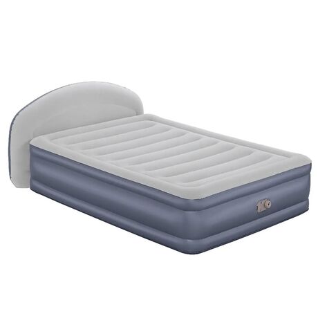 BESTWAY TriTech LoungeLux™ Headboard 229x152x84cm Twin Built-in AC pump, Φουσκωτό Στρώμα Ύπνου Διπλό με Κεφαλάρι & Εσωτερική Τρόμπα, 671BD