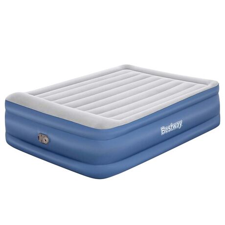 BESTWAY TriTech Quenn 203x152x56cm Twin Built-in AC pump, Φουσκωτό Στρώμα Ύπνου Διπλό με Εσωτερική Τρόμπα, 67614