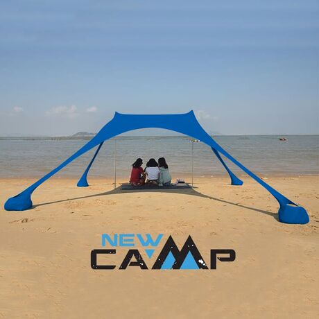 NEW CAMP Lycra Shelter 200x200 cm, Ελαστική Τέντα Παραλίας, NEW-175 /Sea Blue