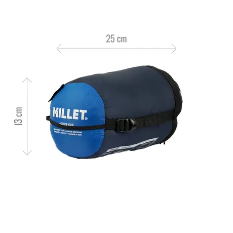 MILLET Active 600D Sleeping Bag, Καλοκαιρινός Υπνόσακος με Φερμουάρ Δεξιά (D), MIC1168-N8599D /Azur Blue