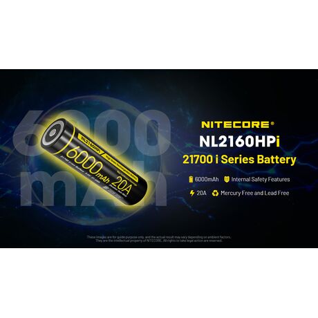 ΜΠΑΤΑΡΙΑ NITECORE 21700 / 6000mAh / HP (τιμή τεμαχίου)