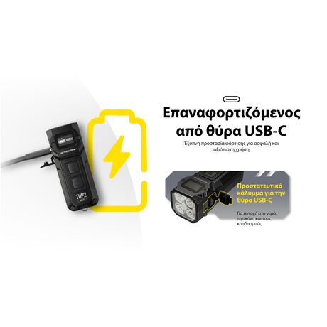ΦΑΚΟΣ LED NITECORE TUP2, MCT, 1200lm, Black