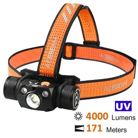 Φακός κεφαλής Acebeam H30 R+UV 6500K +Battery