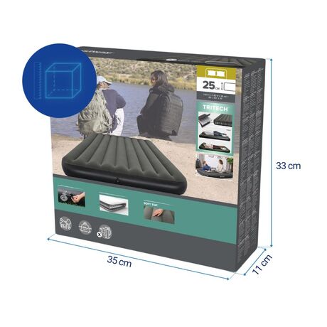 BESTWAY Tritech™ Air Mattress Queen 2.03x1.52x25cm, Φουσκωτό Στρώμα Ύπνου Διπλό, 6713N