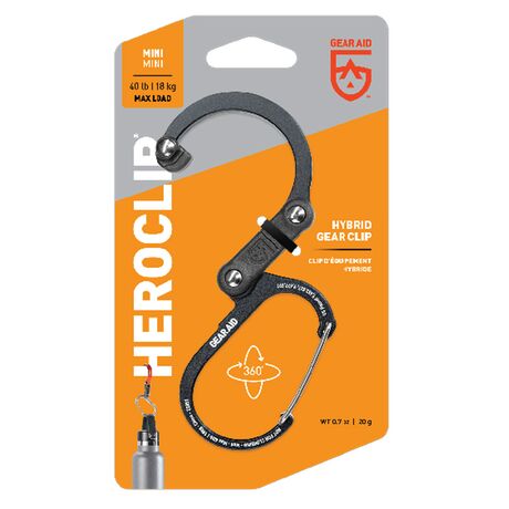 GEAR AID HEROCLIP MINI STEALTH BLACK