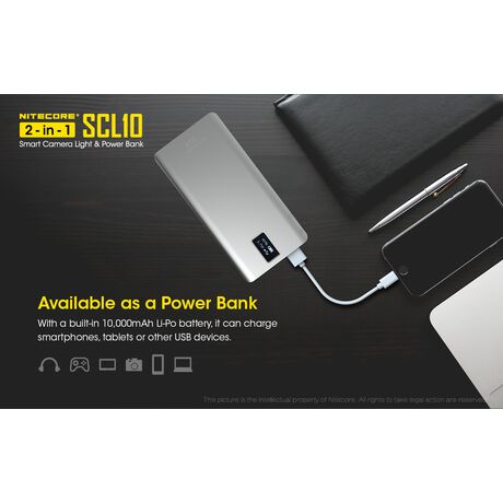 POWER BANK + CAMERA LIGHT 2in1 NITECORE SCL10