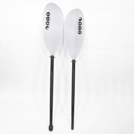 Κουπί καγιάκ ρυθμιζόμενο 222-2325cm Αλουμινίου διαιρούμενο Deluxe - Άσπρο