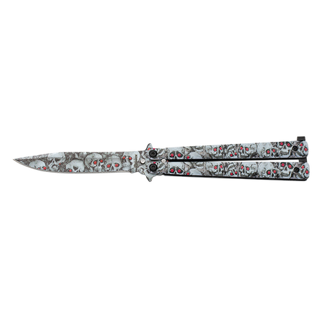 ΣΟΥΓΙΑΣ Albainox Albainox steel balisong. 3D Skulls