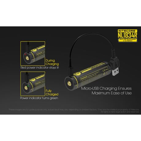 ΜΠΑΤΑΡΙΑ NITECORE 18650 / 3400mAh/USB-C