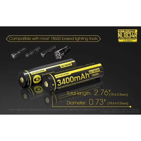 ΜΠΑΤΑΡΙΑ NITECORE 18650 / 3400mAh/USB-C