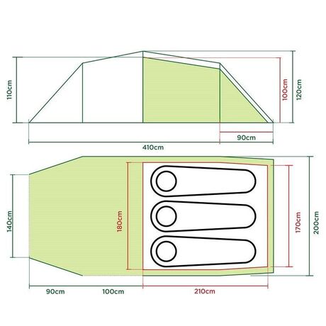 Σκηνή 3 Ατόμων Coleman "TASMAN 3"