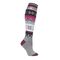 H.H.SOCKS LADIES JACQUARD LITE LONG GREY/B.STRIPE 2704